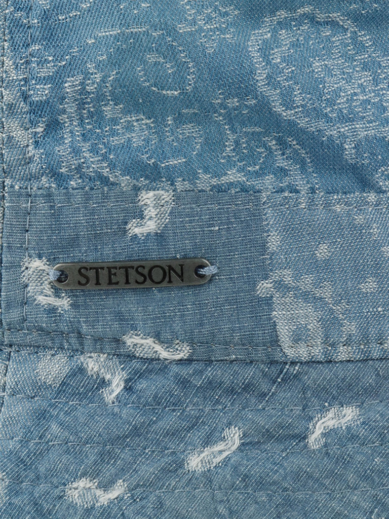 Панама STETSON 1811914 BUCKET COTTON/LINEN (голубой)