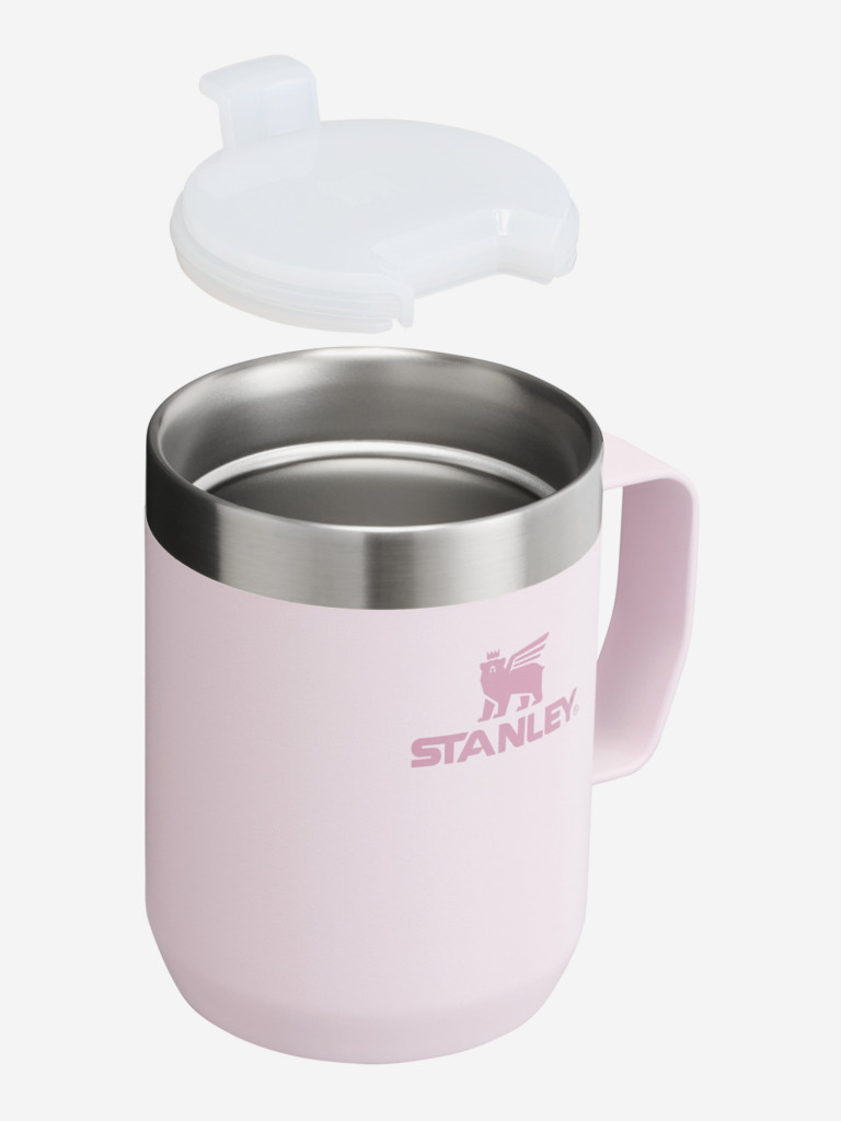 Термокружка Stanley Classic, 230 мл, розовая, с ручкой и крышкой