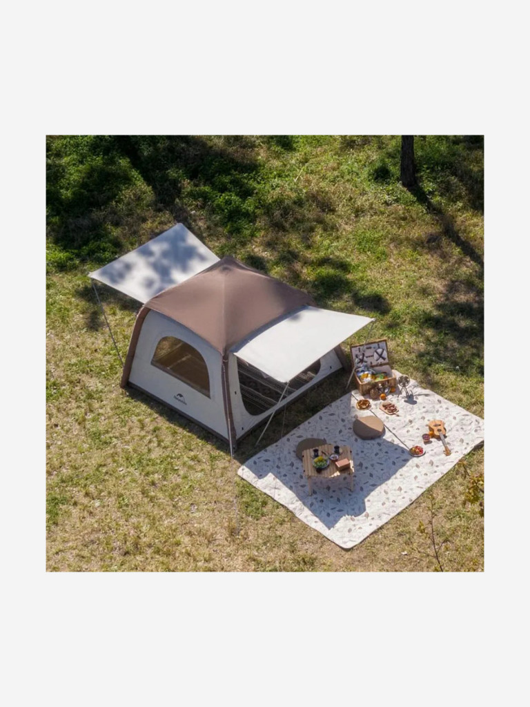 Палатка Naturehike Ango Air, 2-местная, быстросборная, надувной каркас, бежевая