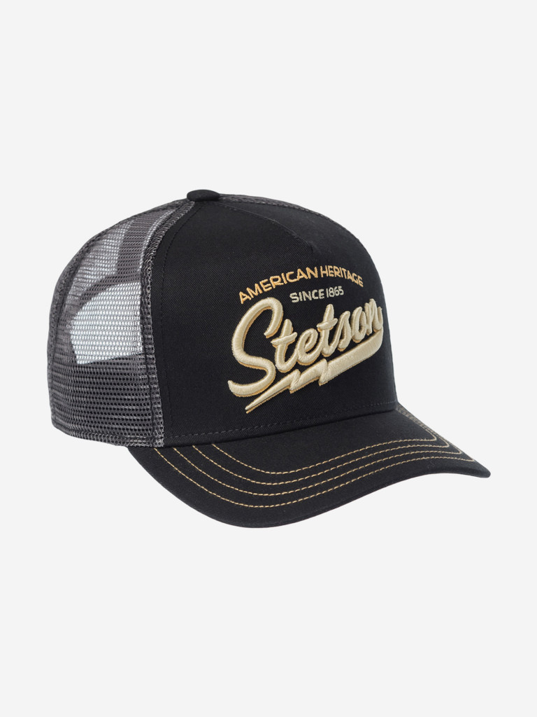 Бейсболка с сеточкой STETSON 7751171K TRUCKER CAP AMERICAN HERITAGE CLASSIC (черный)