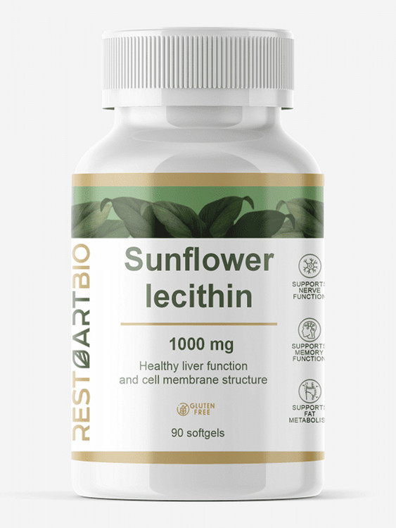 Лецитин, RESTARTBIO, 1000 мг, 90 капсул