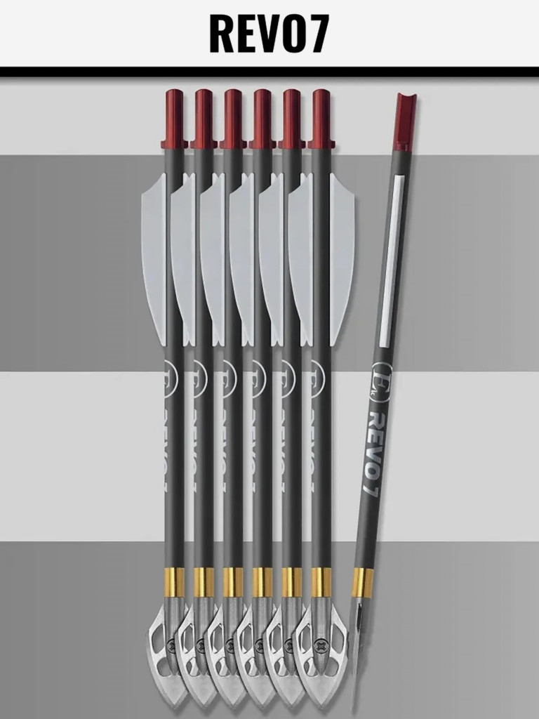 Стрела карбоновая 6,5" для арбалета Ek Revo 7 наконечник Broadhead (комплект 7 шт.)