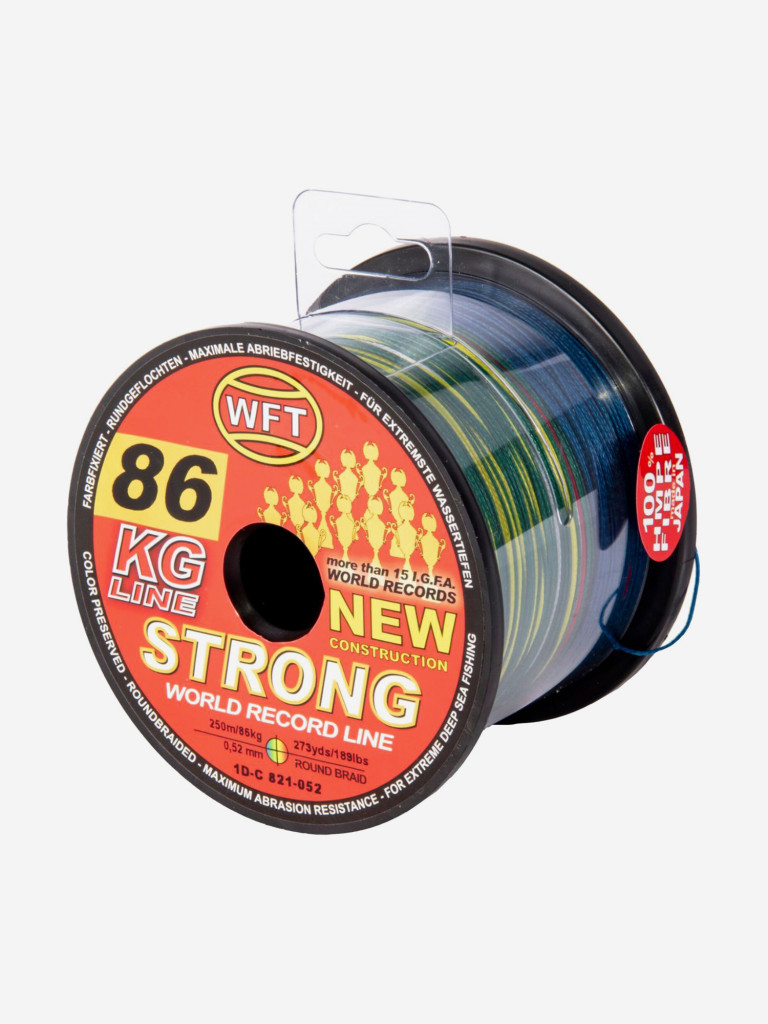 Шнур плетеный WFT KG STRONG разноцветный 250/052