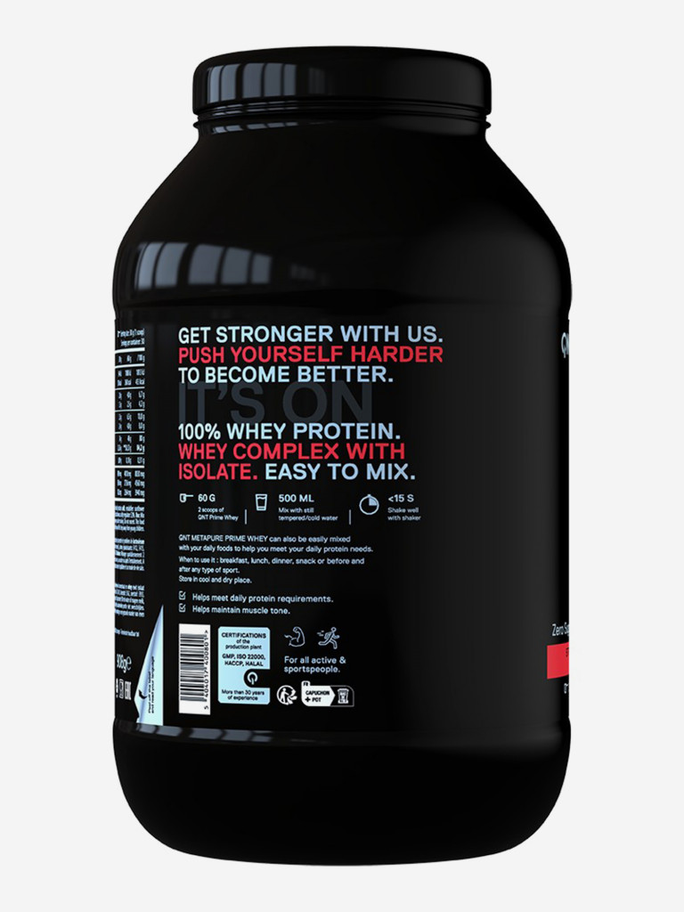 Сывороточный протеин для набора мышечной массы, изолят протеина QNT PRIME WHEY 908g Strawberry