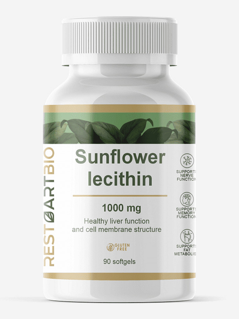 Лецитин, RESTARTBIO, 1000 мг, 90 капсул