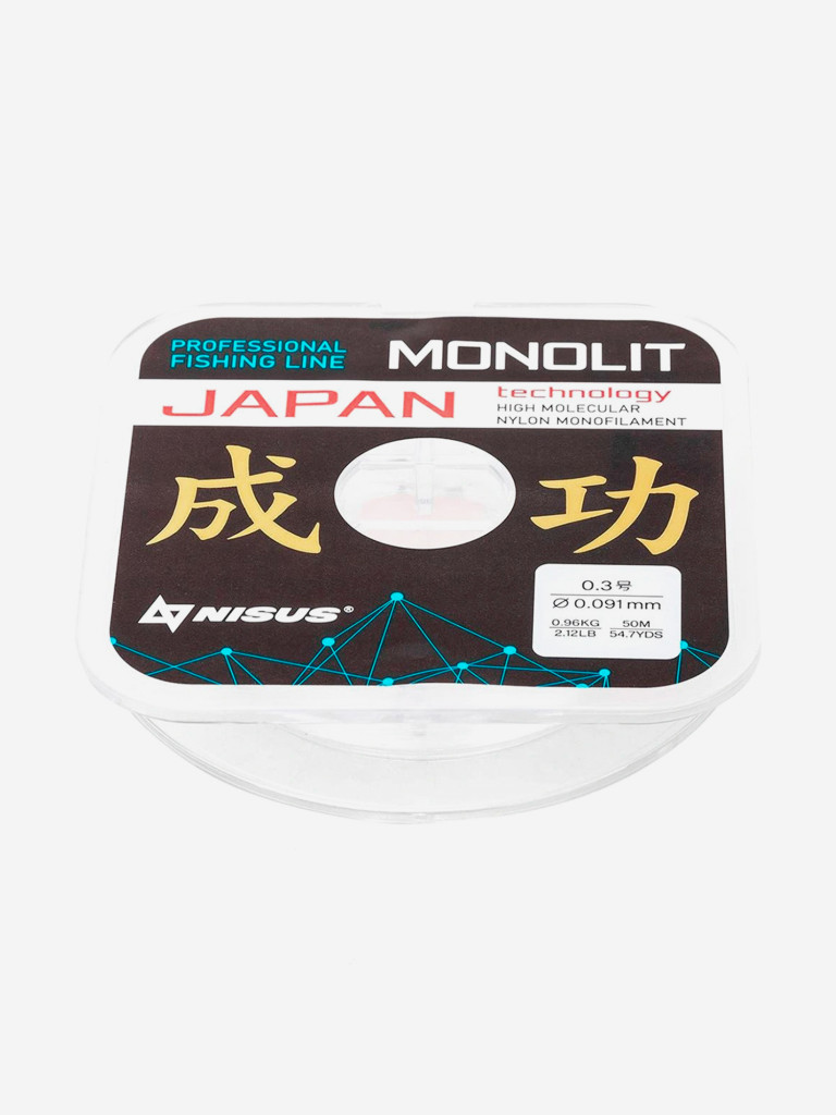 Леска для рыбалки Nisus MONOLIT Nylon 0,091мм, 50м, 0,96кг, прозрачный