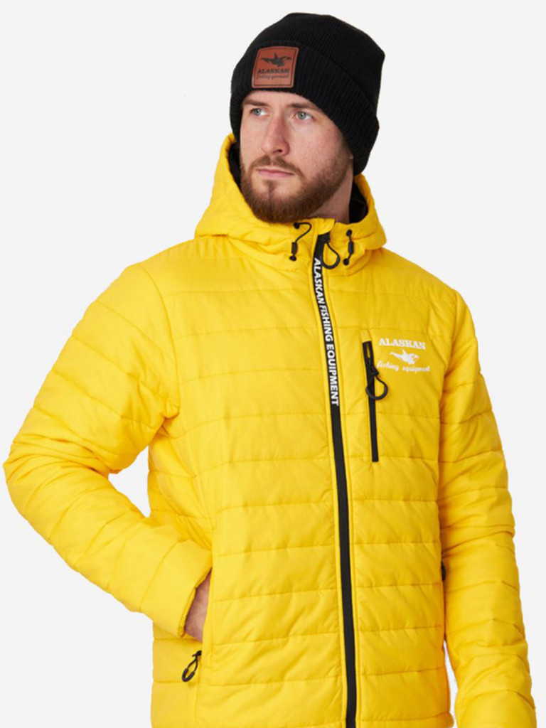 Куртка мужская Alaskan Juneau Yellow утепленная стеганая для рыбалки и охоты