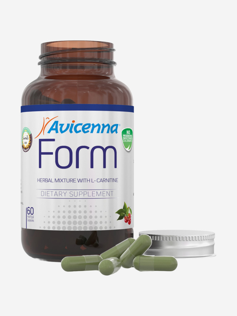 Жиросжигатель с L-карнитином Avicenna® Form для похудения и энергии, 60 капсул