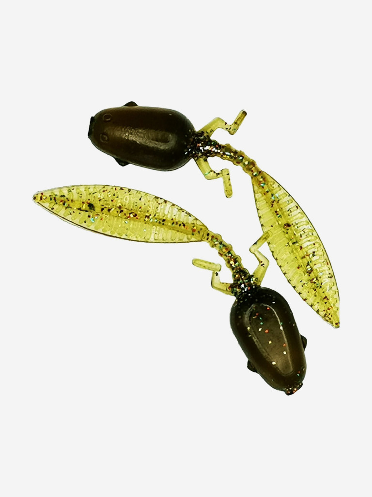 Набор для рыбалки. Cиликоновые приманки. Головастик RuBaits Tadpole 38, 50, 70 мм Cлаг, рак, личинка. На окуня судака форель. Микроджиг. Тыква звёздная Green Pumpkin Stars