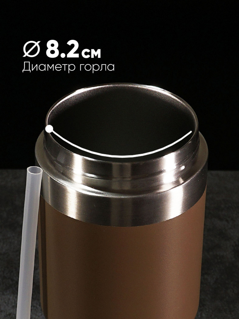 Термокружка LP Thermoproducts Travel tumbler route 1 л, коричневая