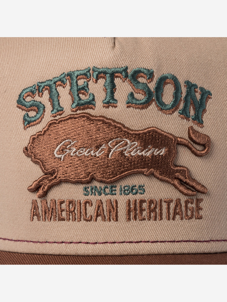 Бейсболка с сеточкой STETSON 7751152K TRUCKER CAP GREAT PLAINS (бежевый)