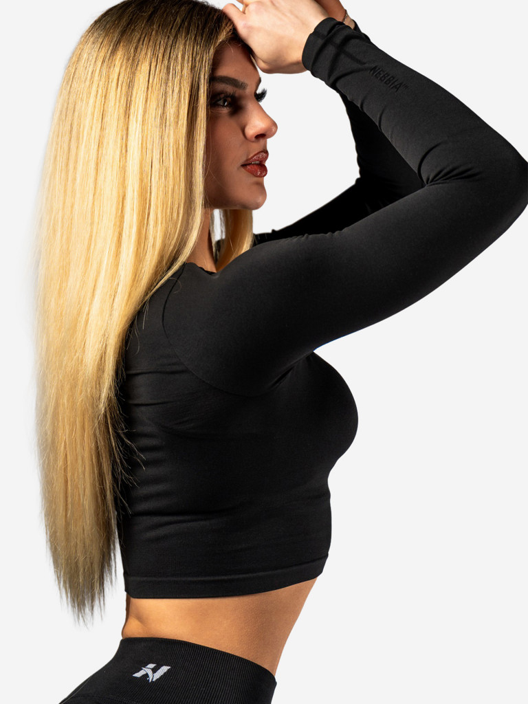 Лонгслив женский NEBBIA Seamless Long-Sleeve Top POWER 892 Black