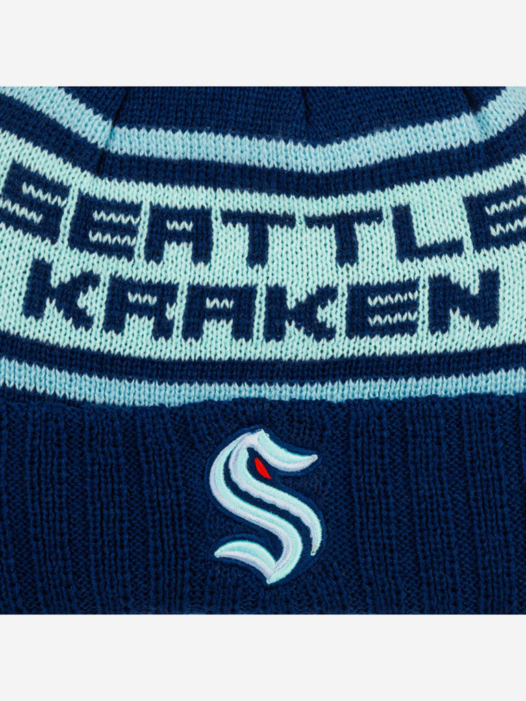 Шапка с помпоном AMERICAN NEEDLE 42812A-SEK Seattle Kraken Pillow NHL