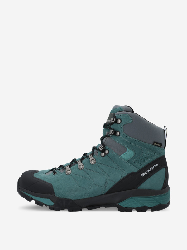 Ботинки женские Scarpa Zg Trek GTX голубой/черный/серый цвет — купить за 29899 руб., отзывы в интернет-магазине Спортмастер