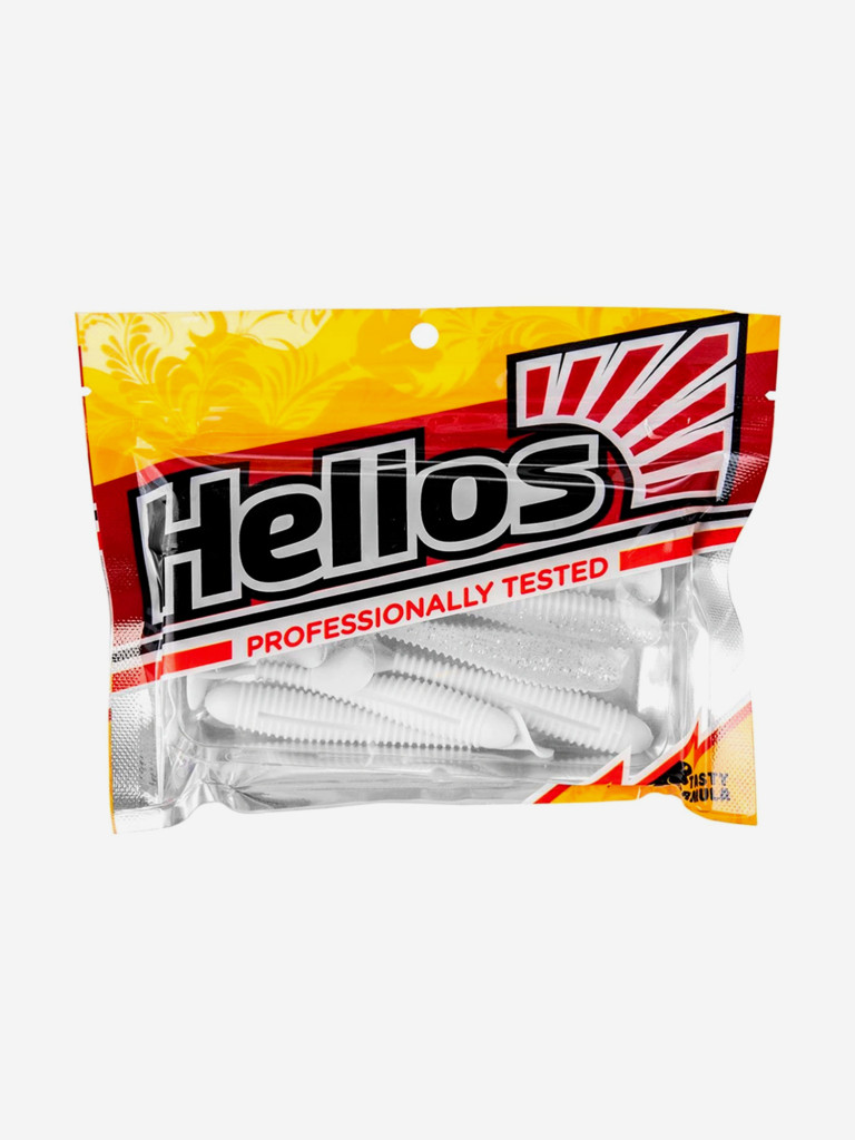 Мягкая приманка Helios Catcher, 3,55'' / 9 см, White & Sparkles, 5 шт (HS-2-002)