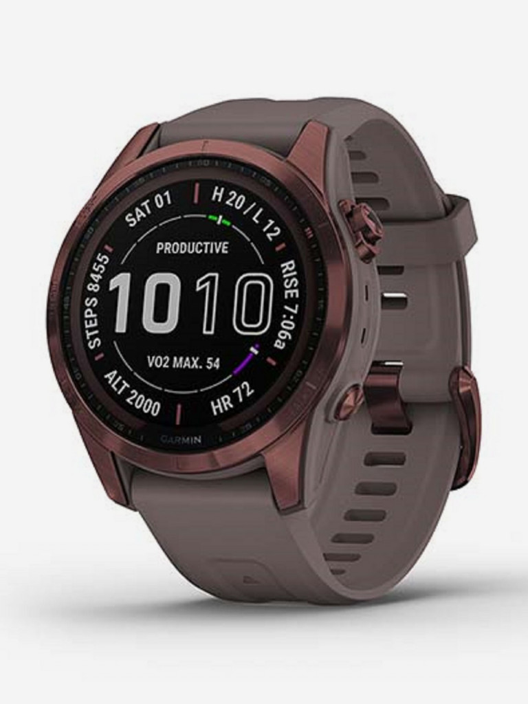 Часы Garmin Fenix 7S Sapphire Solar, титановый корпус, сапфировое стекло Power Sapphire с технологией солнечной зарядки 010-02539-29