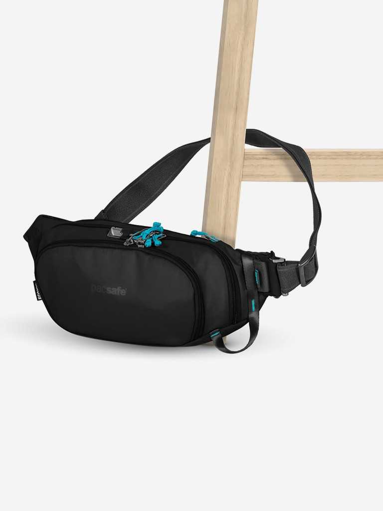 Поясная сумка антивор Pacsafe ECO waist pack, Black, 3.5 л.