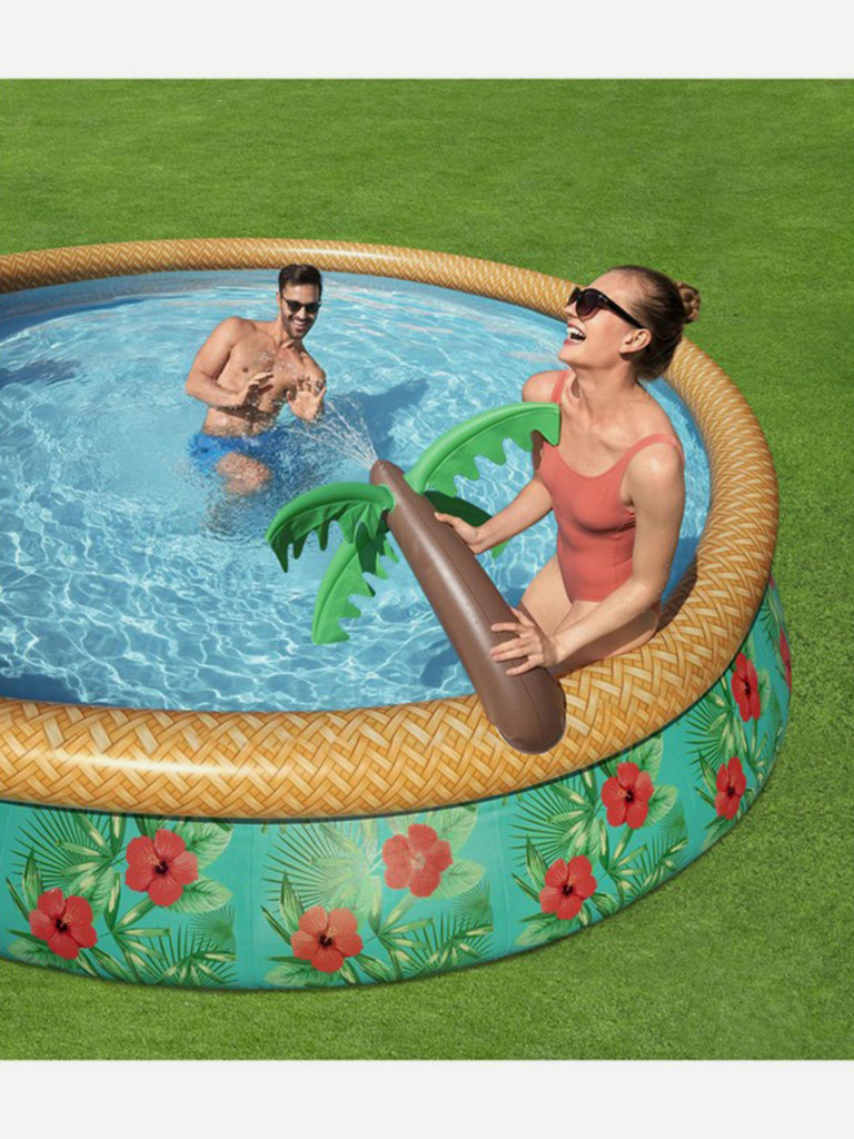 Бассейн надувной Bestway 57416 "Paradise Palms" (457х84см)+ фильтр-насос