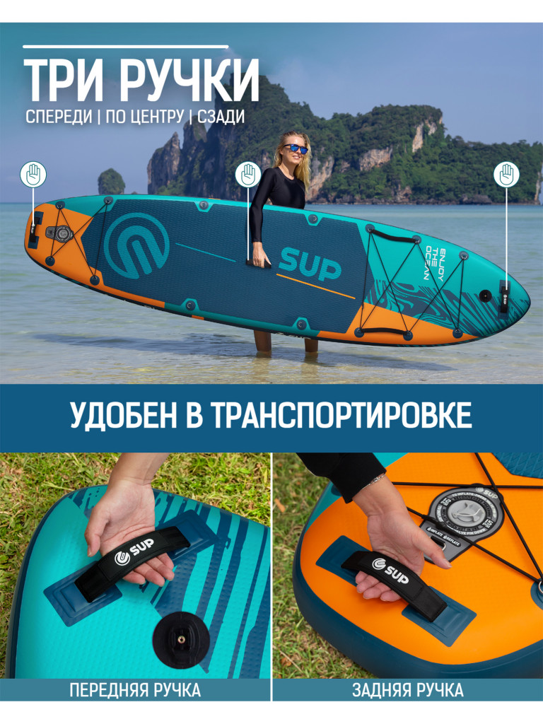 Надувная двухслойная SUP-доска E-SUP ARUBA PRO, 11'6" 350*86*15 см, сапборд
