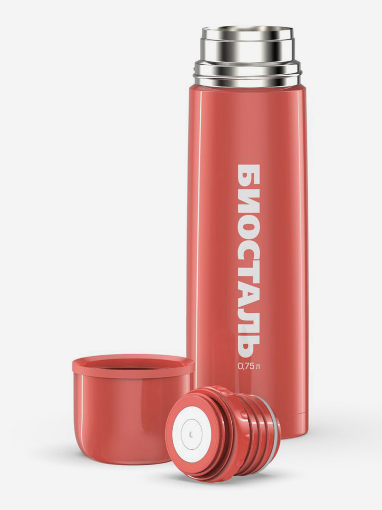Термос для напитков Биосталь Flër 750 мл, пробка с кнопкой
