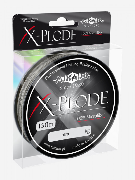 Плетеный шнур Mikado X-PLODE 0,18 black (150 м) - 18.35 кг.