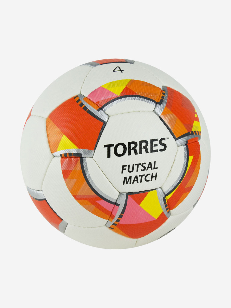 Мяч футзальный Torres Futsal Match арт.FS32064 р.4 32 панели. PU, 4 подкл. слоя, бело-красный
