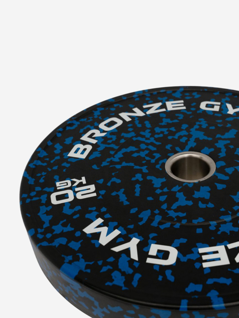 Диск для штанги бамперный BRONZE GYM камуфляж 20 кг