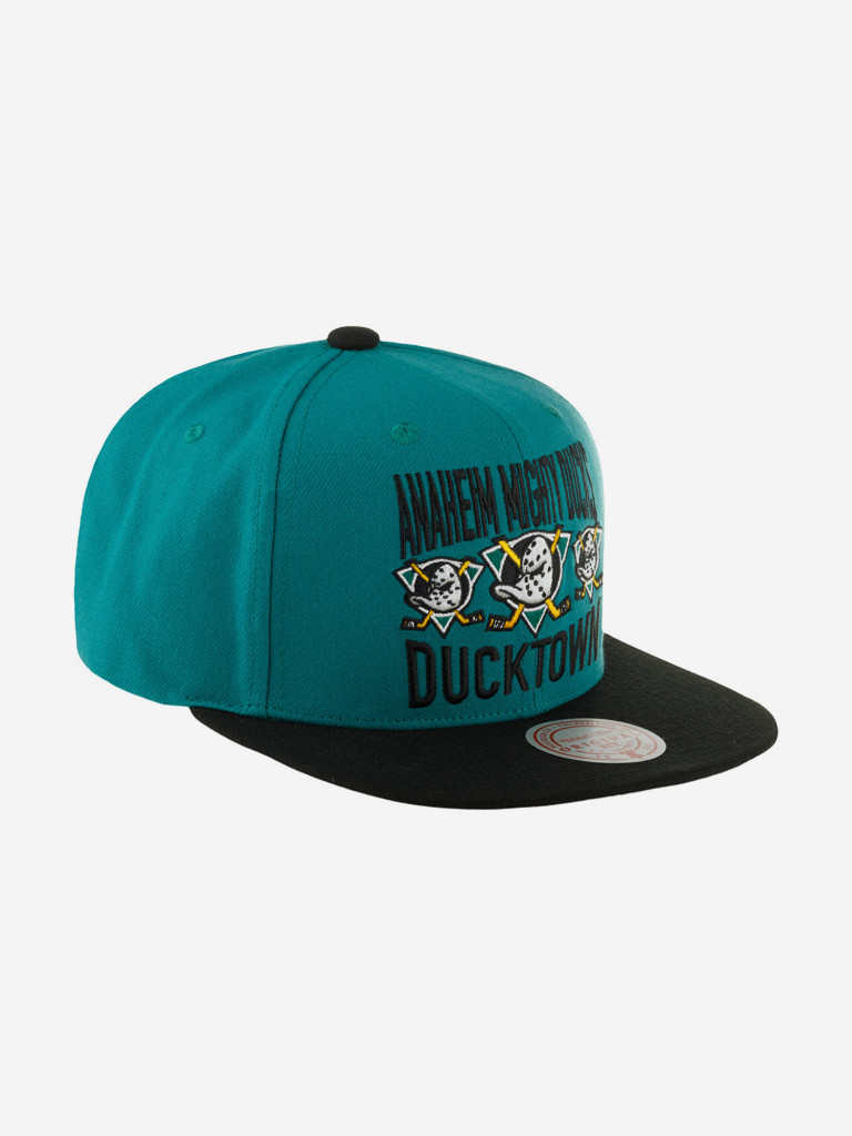 Бейсболка с прямым козырьком MITCHELL NESS HHSS7298-ADUYYPPPTEAL Anaheim Ducks NHL (зеленый)