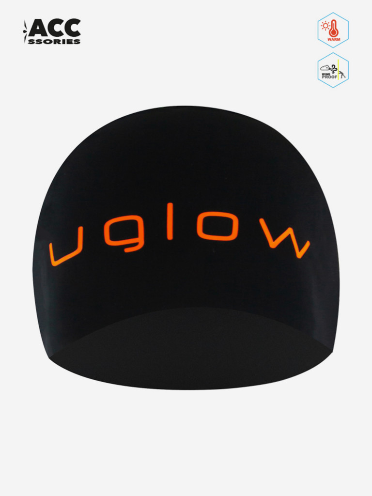 Шапка для бега UGLOW, черный оранжевый
