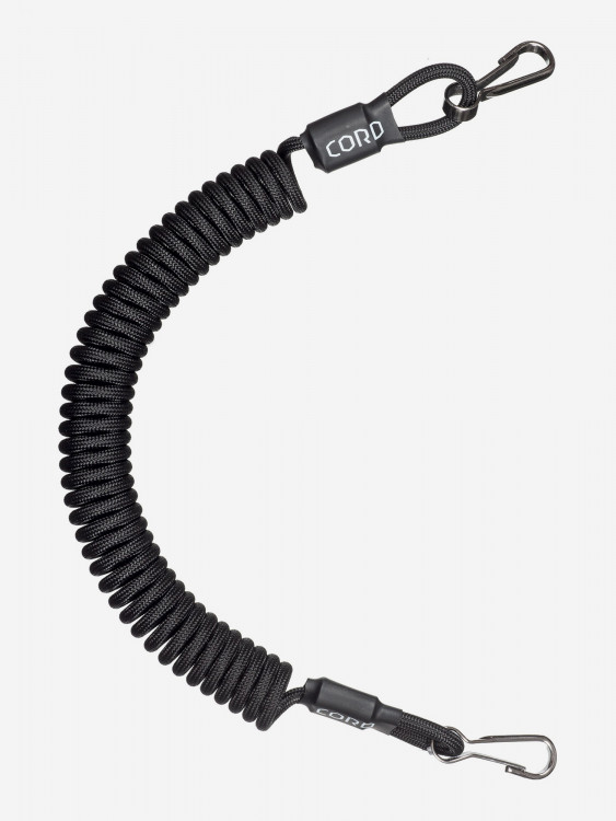 Страховочный тренчик из паракорда с карабинами (black)