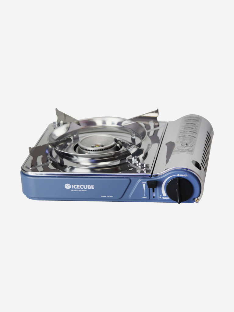 Газовая плита Ice Cube GS-3800 SP, 2.9 кВт, 200 г/ч, переходник