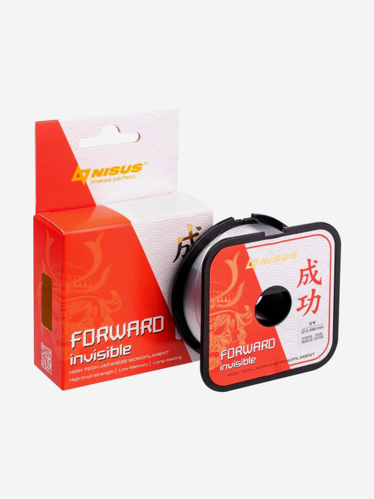 Леска для рыбалки Nisus FORWARD Invisible Nylon 0,496mm (N-FI-0496-100) 10 штук по 100 м