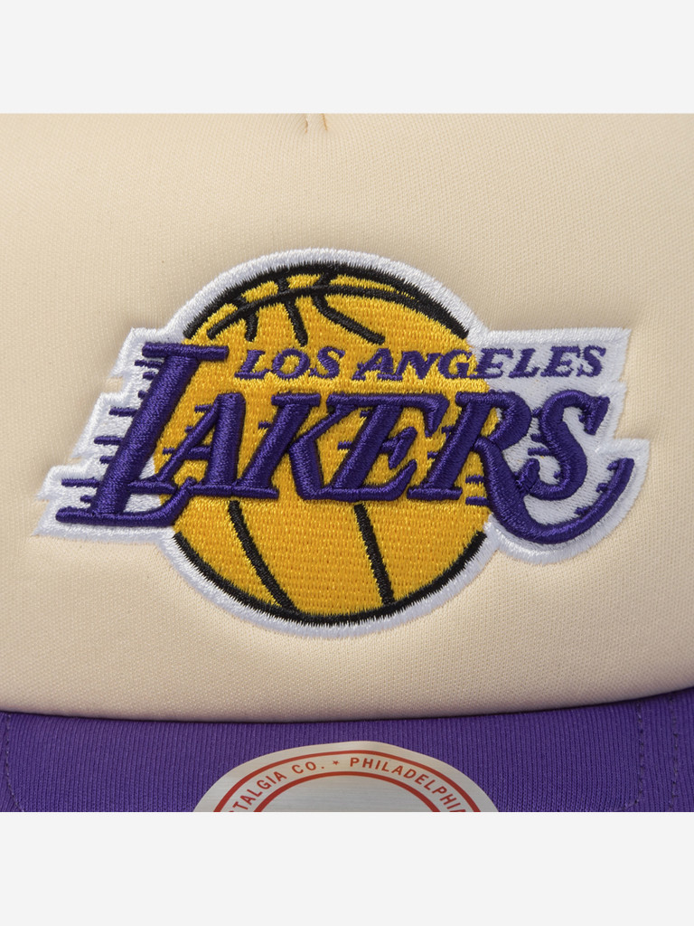 Бейсболка с сеточкой MITCHELL NESS HT12897-LALCREA Los Angeles Lakers NBA