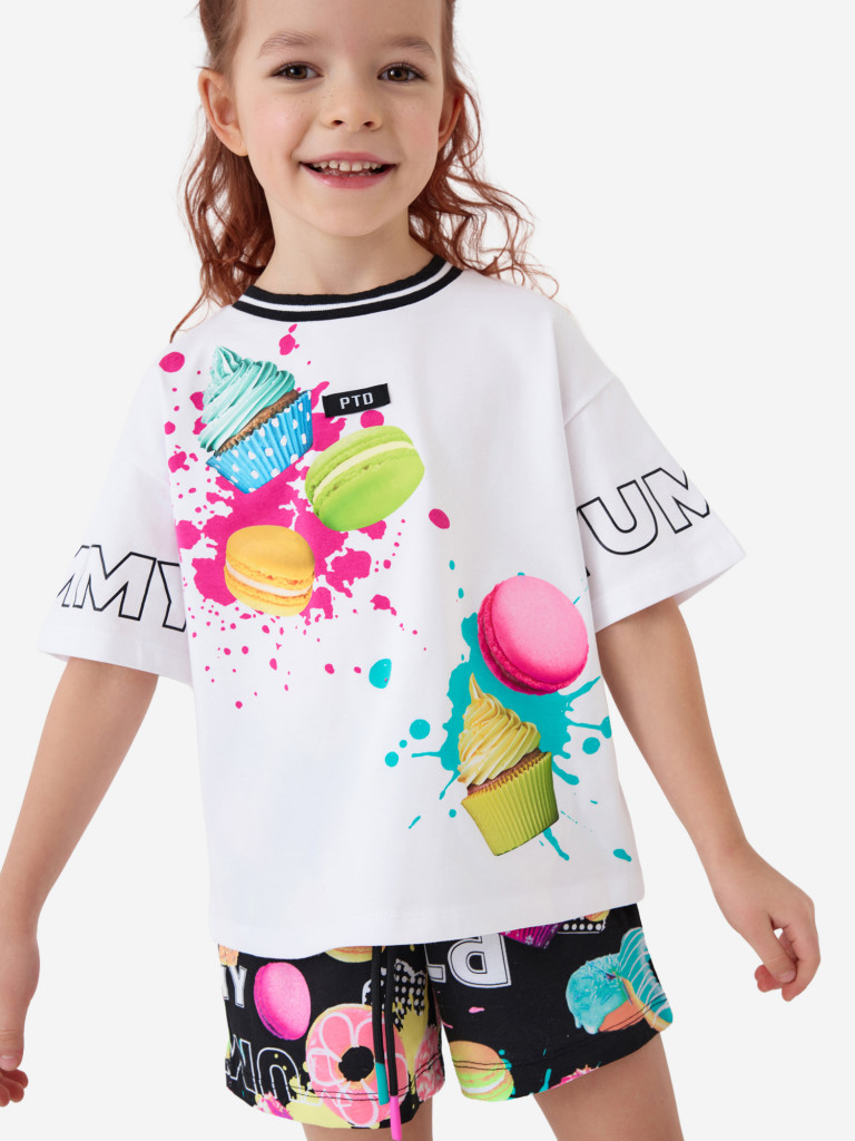 Комплект для девочек: футболка, шорты PlayToday