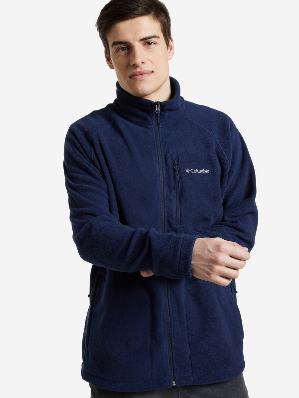 Джемпер мужской Columbia Fast Trek II Full Zip Fleece арт. 1420421 темно-синий цвет — купить за 4999 руб., отзывы в интернет-магазине Спортмастер