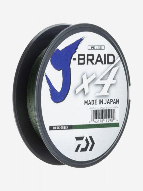 Шнур DAIWA J-Braid x4 270м Dark Green 0,29мм 18,6кг