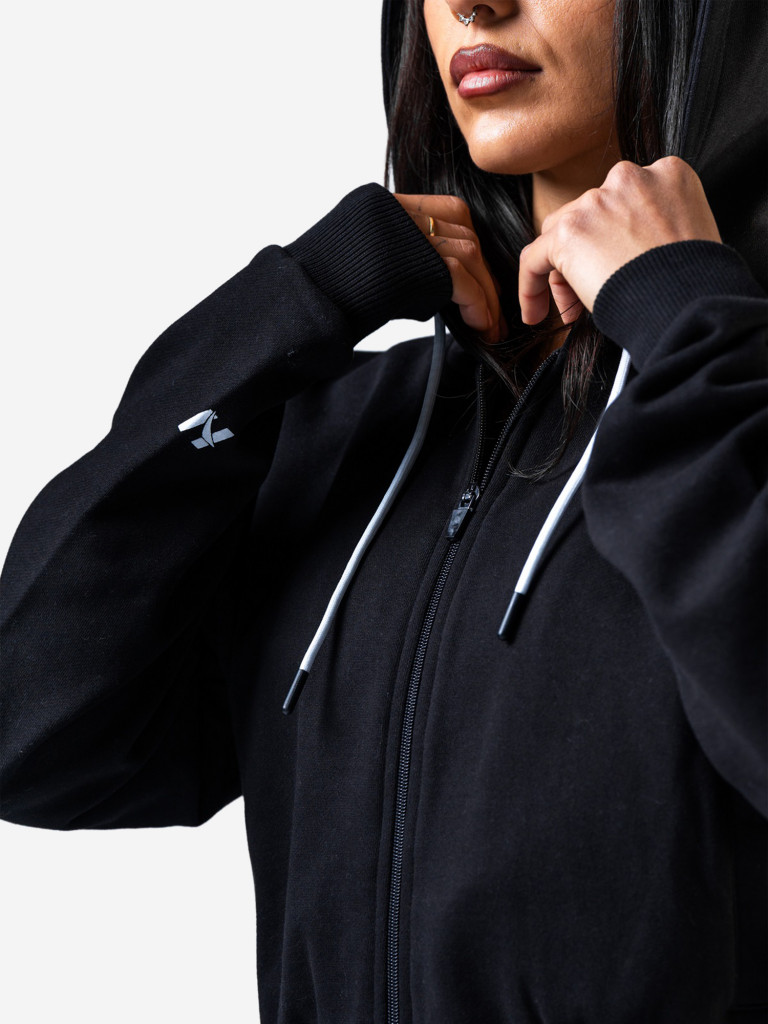 Толстовка женская NEBBIA Relaxed Zip Hoodie POWER 895 Black