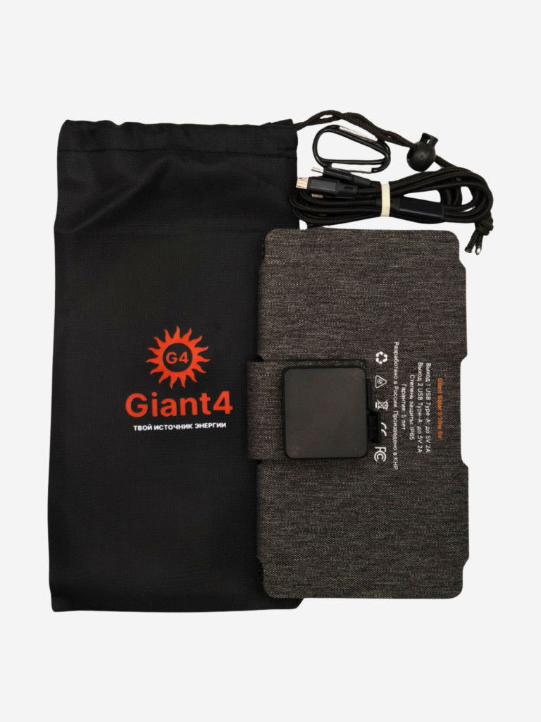 Портативная солнечная батарея GiantSolar S для зарядки телефона 10W 5v