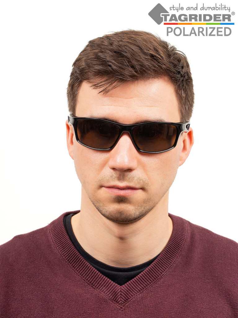 Очки поляризационные, солнцезащитные, антибликовые Tagrider в чехле N18-1 Brown