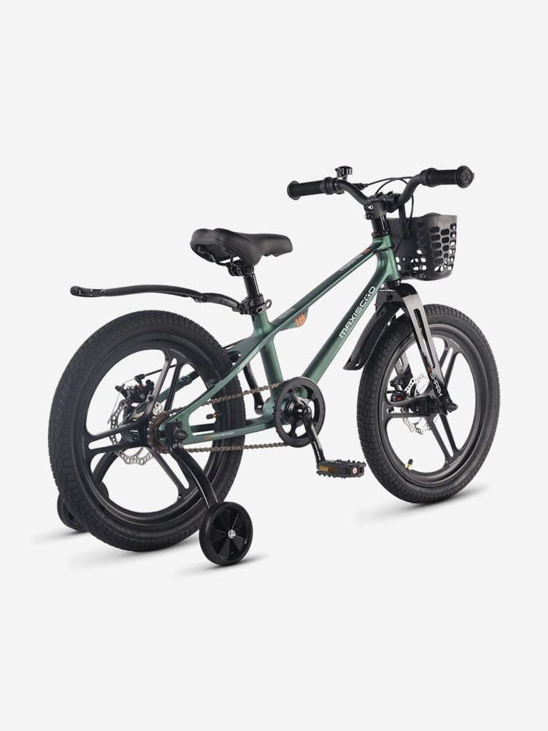 Велосипед Детский Maxiscoo Shark pro 18'' Зеленый Матовый (2026)