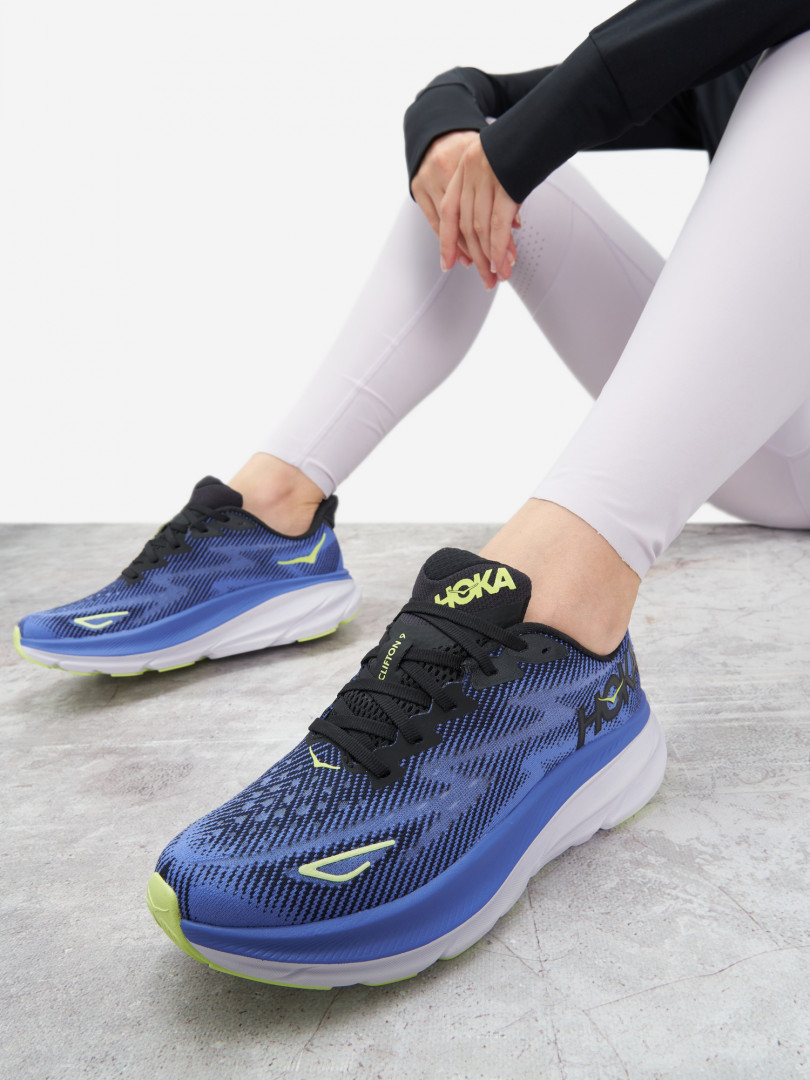 фото Кроссовки женские hoka one one clifton 9, синий