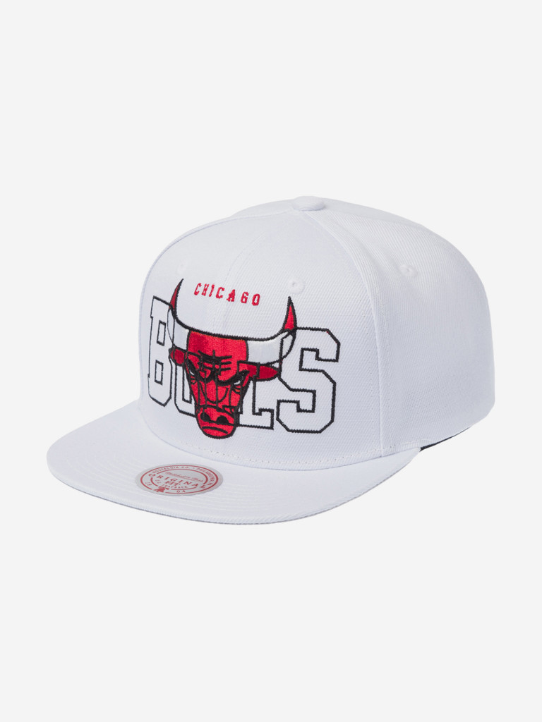 Бейсболка с прямым козырьком MITCHELL NESS HS10387-CBUWHIT Chicago Bulls NBA (белый)