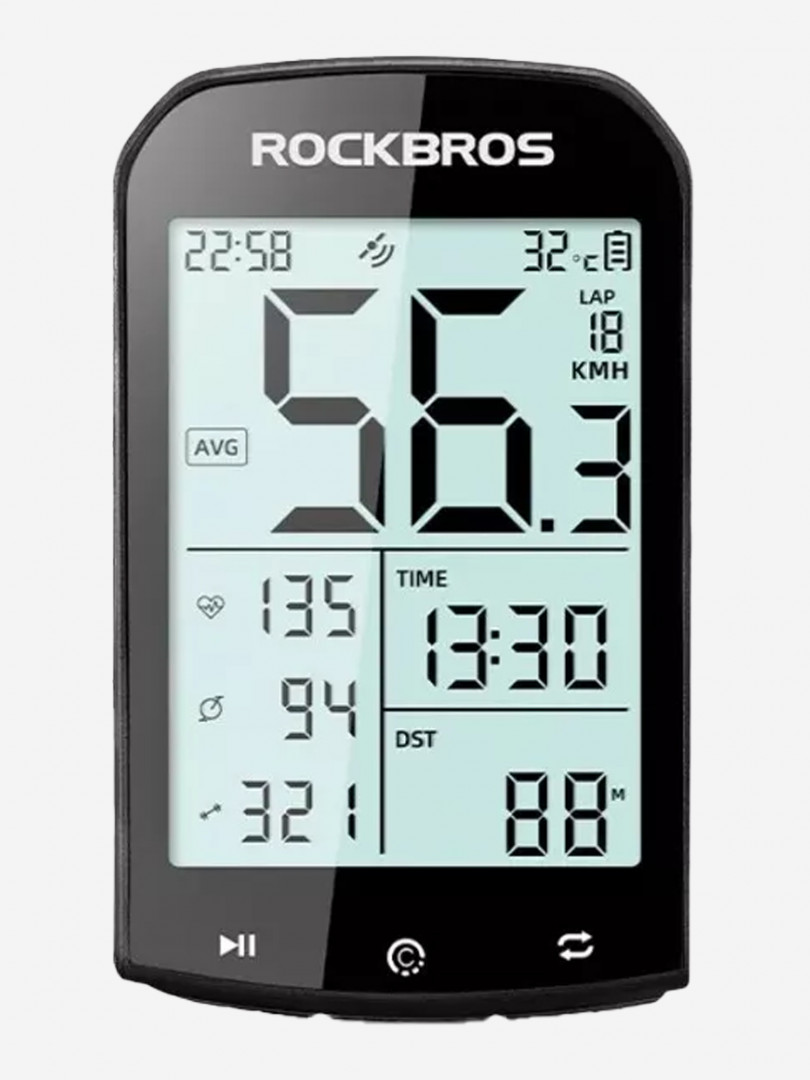 Велосипедный компьютер Rockbros M1 smart GPS Черный 5999₽