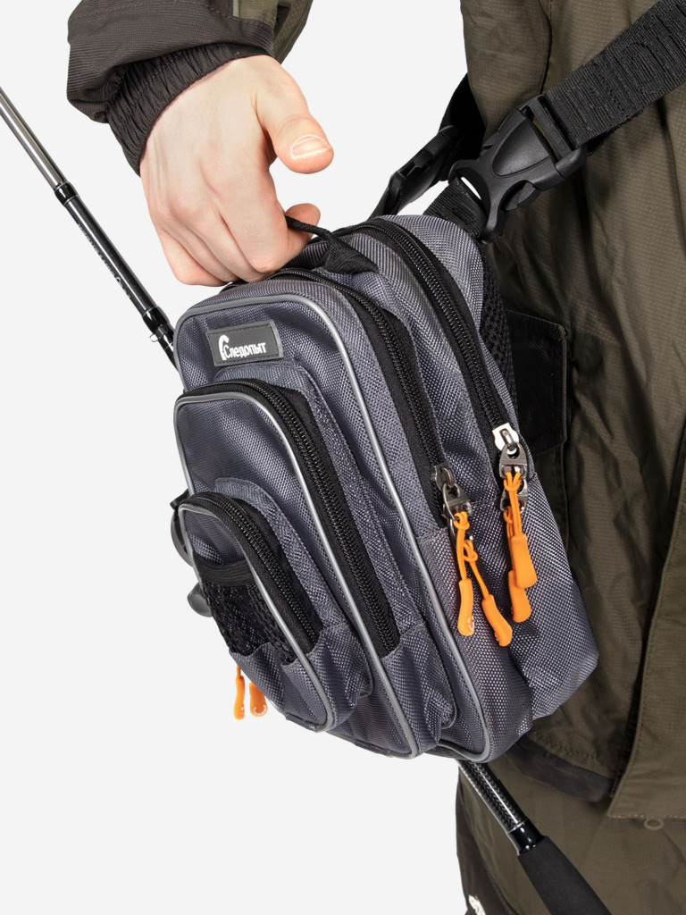 Сумка рыболовная Следопыт Street Fishing MultiLock Pocket, 16х19х24 см, цвет серый.