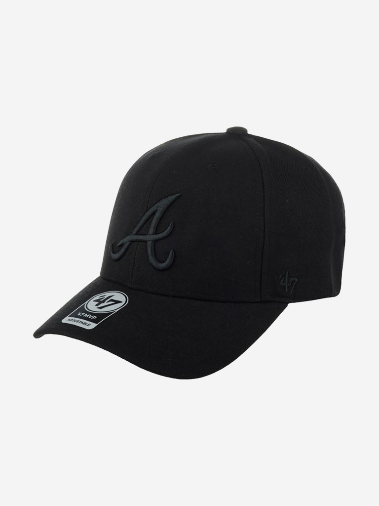 Бейсболка 47 BRAND B-MVPSP01WBP-BKA Atlanta Braves MLB (черный)