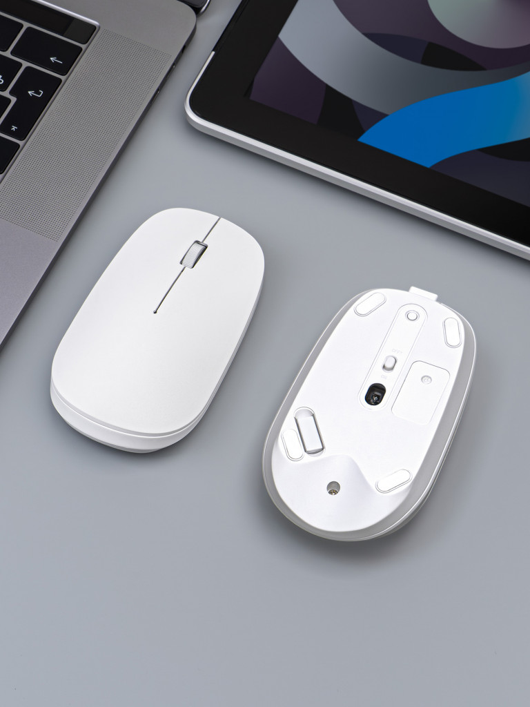 Мышь беспроводная Deppa Silent Mouse 2.4G / Bluetooth 5.1, 500 мА-ч, DPI