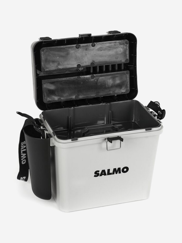 Ящик рыболовный зимний Salmo 2-ярусный с пластиковыми лотком и карманом