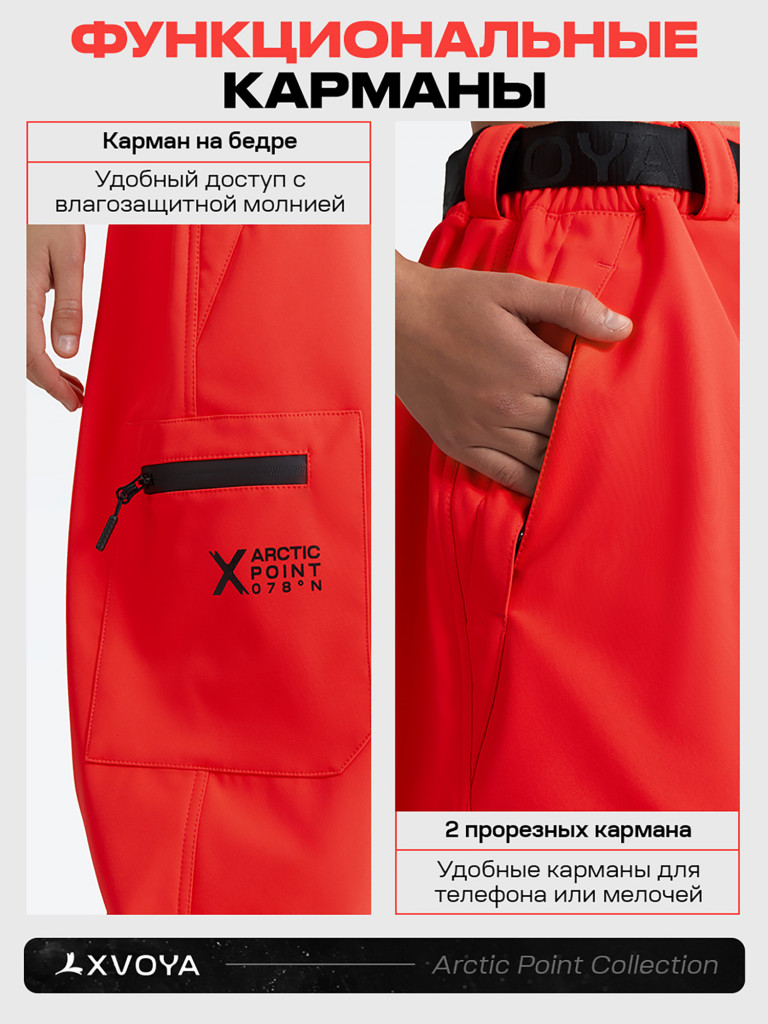 Брюки сноубордические XVOYA Arctic Point ярко-красные