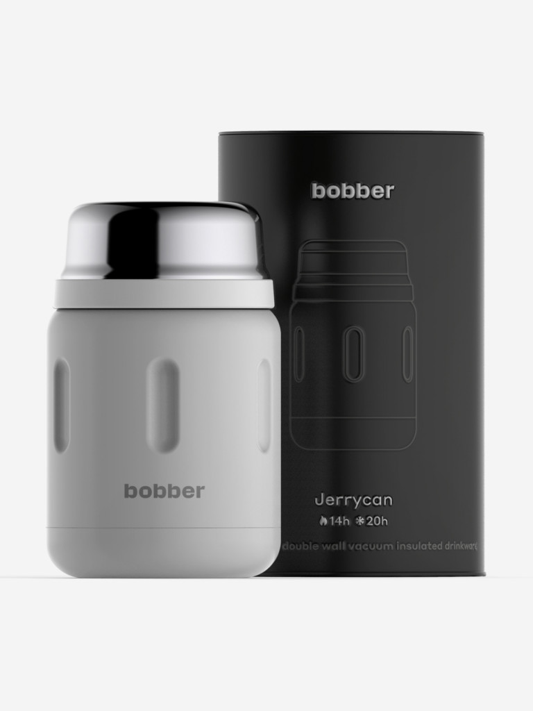 Термос вакуумный для еды BOBBER Jerrycan 700 мл, тепло до 14 часов, серый