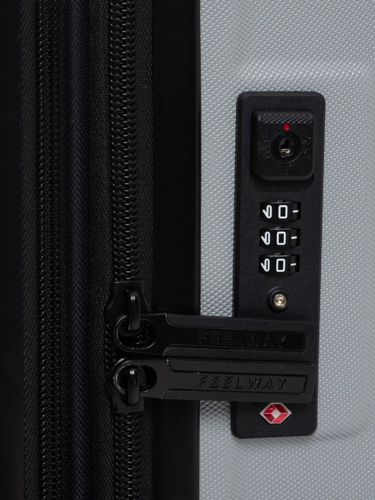 Чемодан ручная кладь S серый Feelway